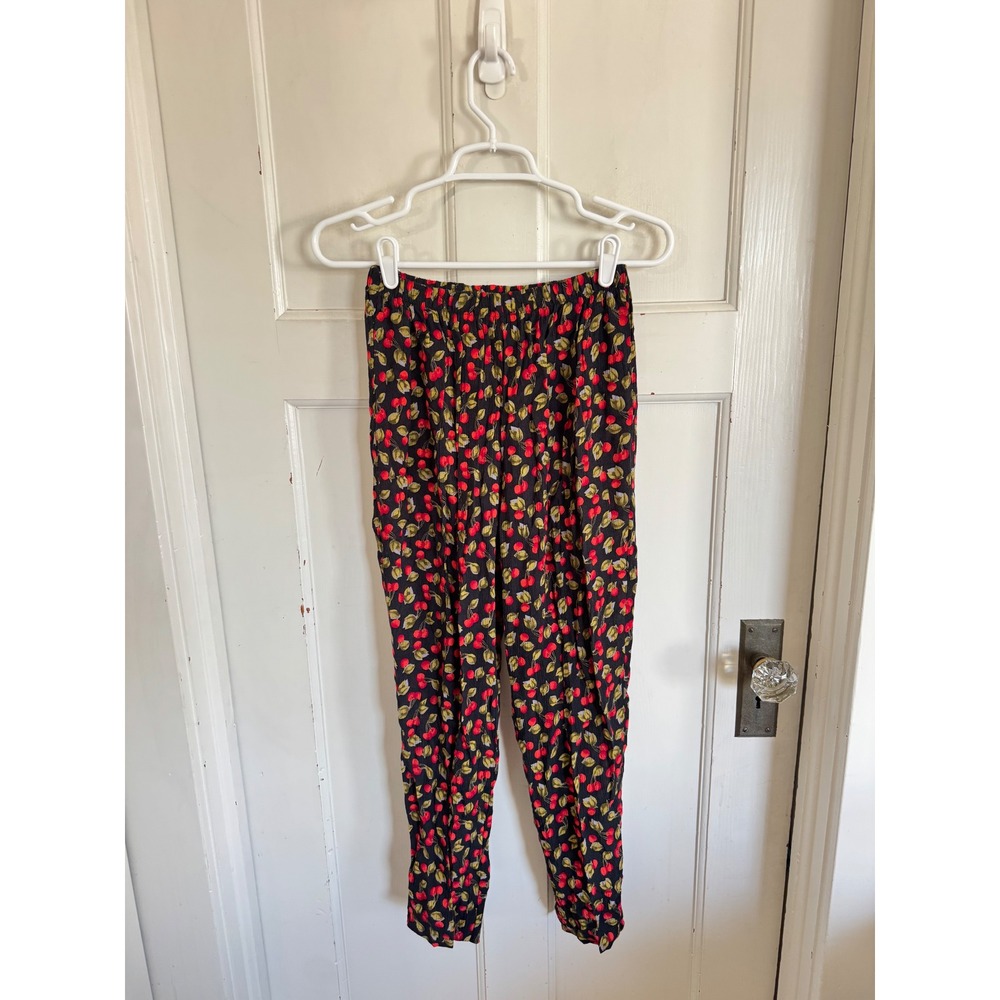 Vintage Fritzi‎ cherry print pants size small petite